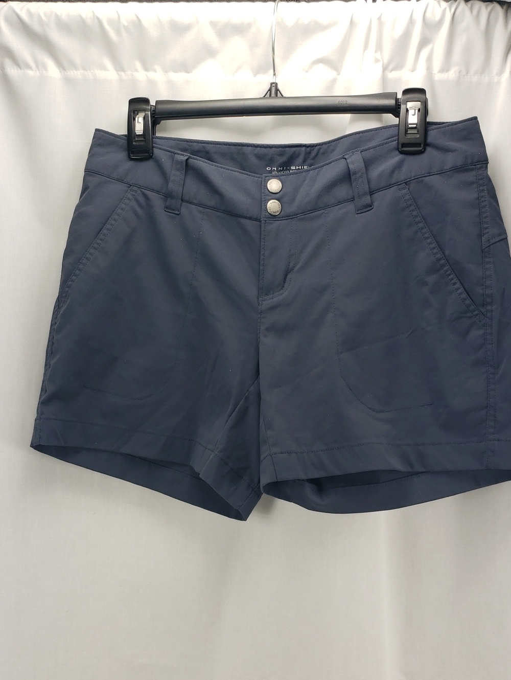 Columbia Omni-Shield Advanced Repellency Shorts Blue/Gray Outdoor Hiking Size 8